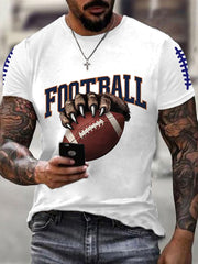 Men's Football Fans Lovers Gameday Casual Short Sleeve Tee