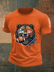 Men's Football Fans Lovers Gameday Casual Short Sleeve Tee