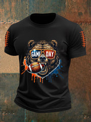 Men's Football Fans Lovers Gameday Casual Short Sleeve Tee