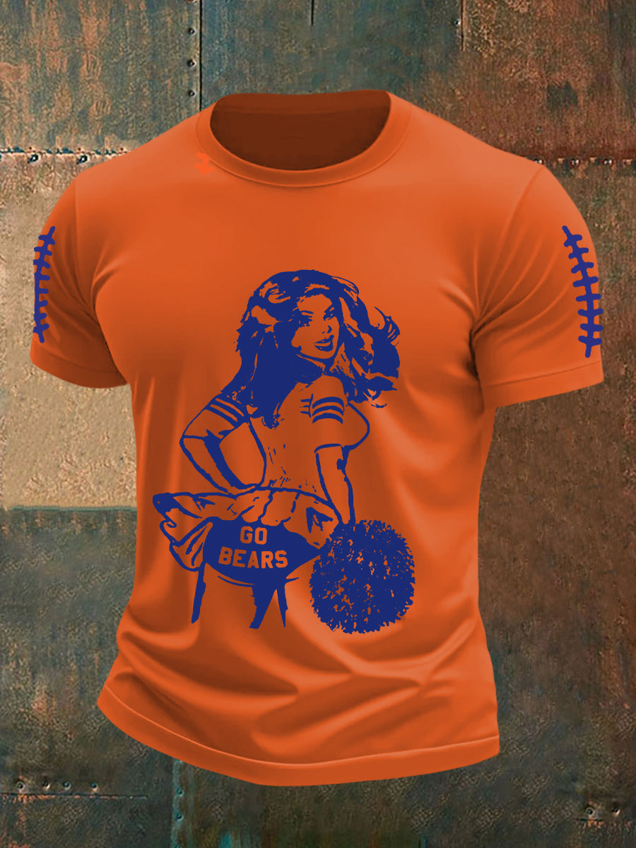 Men's Football Fans Lovers Gameday Casual Short Sleeve Tee