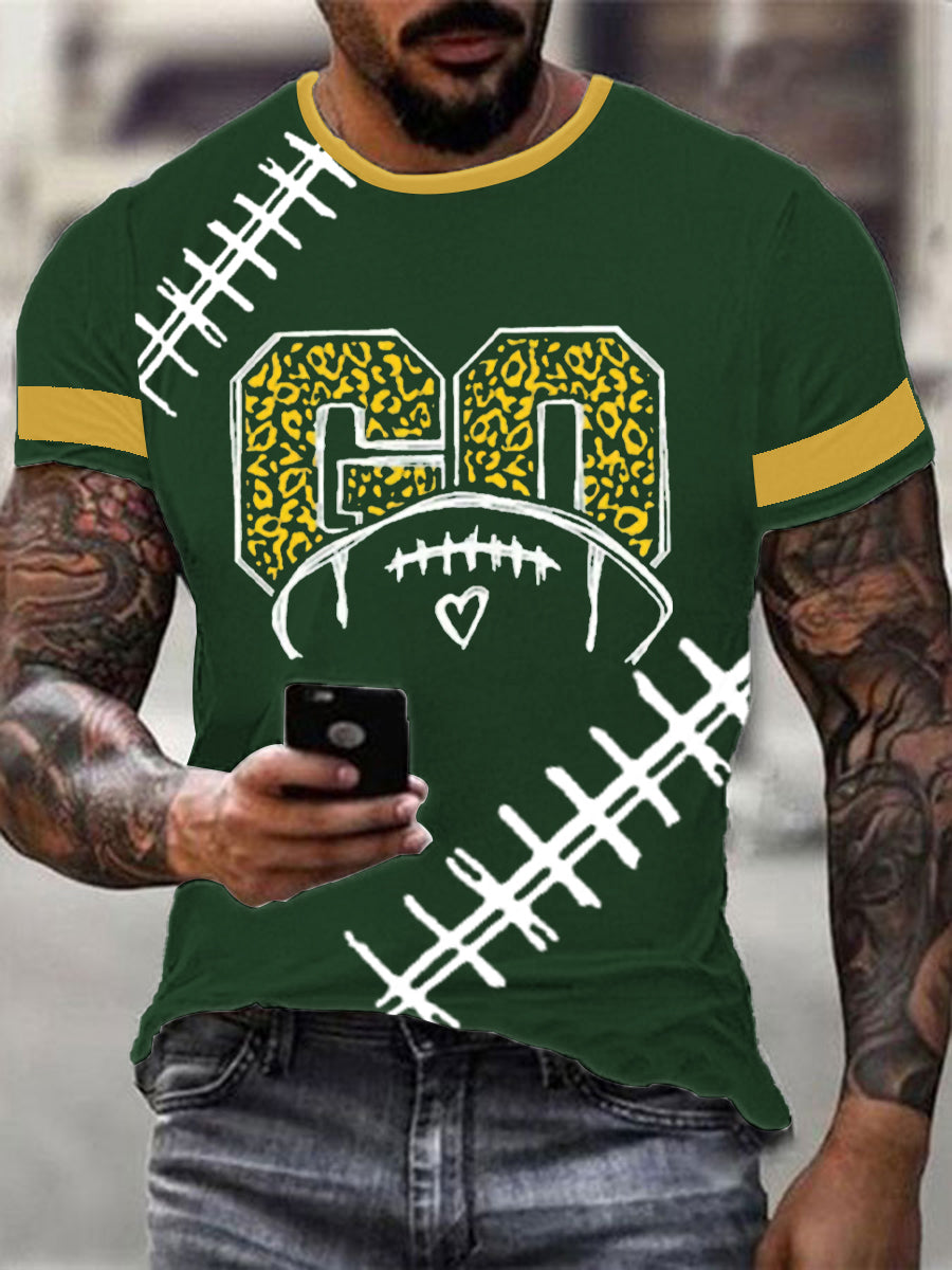 Men's Football Print short sleeves t-shirt