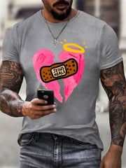 Men's Jesus Heals Print Casual T-shirt
