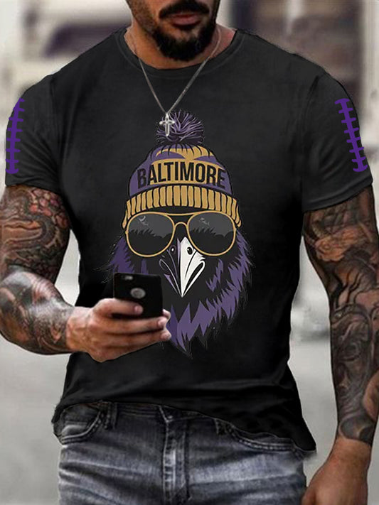 Men's Football Fans Lovers Gameday Casual Short Sleeve T-shirt