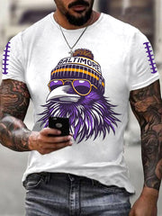 Men's Football Fans Lovers Gameday Casual Short Sleeve T-shirt