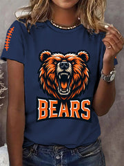 Women's Football Fans Lovers Gameday Casual  Short Sleeve T-shirt