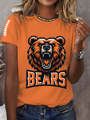 Women's Football Fans Lovers Gameday Casual  Short Sleeve T-shirt
