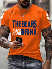 Men's Football Fans Lovers Gameday Casual Short Sleeve T-shirt