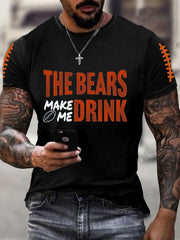 Men's Football Fans Lovers Gameday Casual Short Sleeve T-shirt