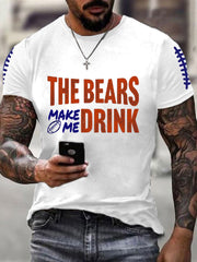Men's Football Fans Lovers Gameday Casual Short Sleeve T-shirt