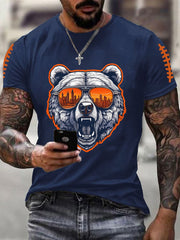 Men's Football Fans Lovers Gameday Casual Short Sleeve T-shirt
