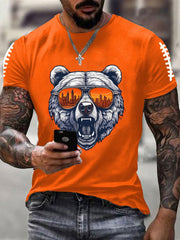 Men's Football Fans Lovers Gameday Casual Short Sleeve T-shirt