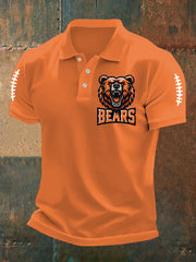 Men's Football Fans Lovers Gameday Casual Short Sleeve Top
