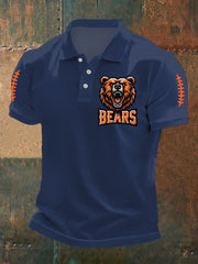 Men's Football Fans Lovers Gameday Casual Short Sleeve Top