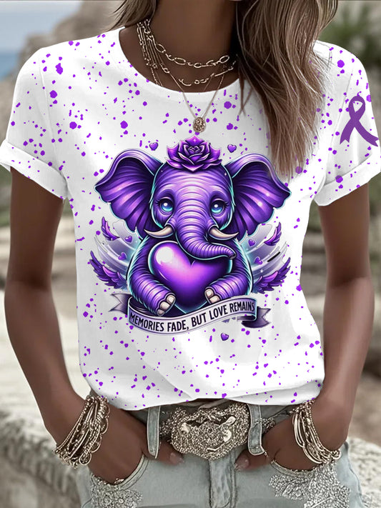 Women's Alzheimer's Disease Print T-shirt