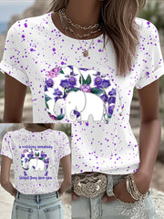 Women's Alzheimer's Disease Print T-shirt