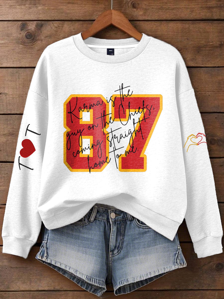 Women's Chiefs 8789 Diva Engaged Era Printed Sweatshirt