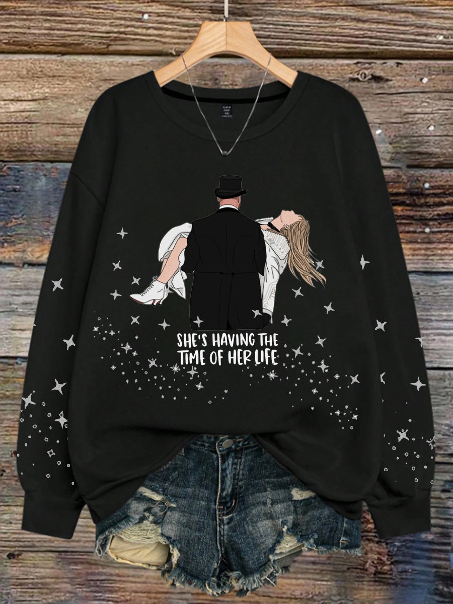 Women's 8789 Diva Engaged Era Printed Sweatshirt