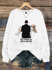 Women's 8789 Diva Engaged Era Printed Sweatshirt