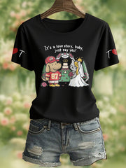 Women's It's A Love Story Printed T-Shirt