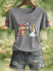 Women's It's A Love Story Printed T-Shirt