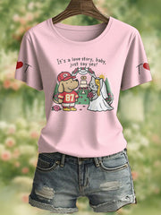 Women's It's A Love Story Printed T-Shirt