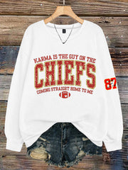 Women's Chiefs 8789 Diva Engaged Era Printed Sweatshirt