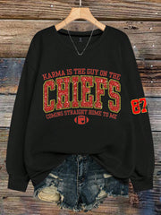 Women's Chiefs 8789 Diva Engaged Era Printed Sweatshirt