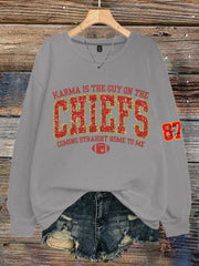 Women's Chiefs 8789 Diva Engaged Era Printed Sweatshirt