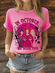 Women's in October we wear pink witch tops