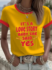 Women's Gym Teacher and English Teacher Love Story T-Shirt