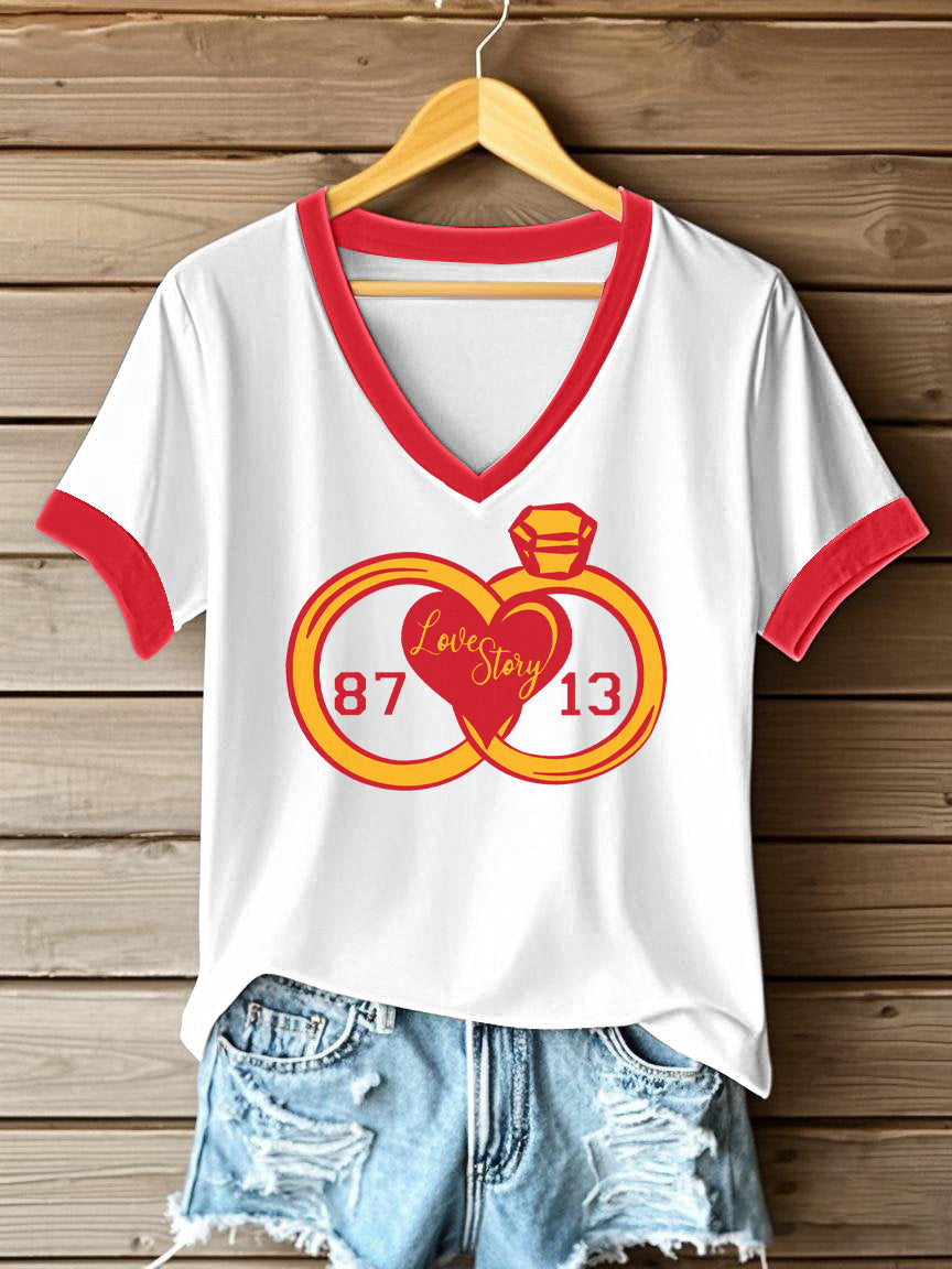 Women's Diva Engaged Era 8987 Karma Is The Guy Print T-Shirt