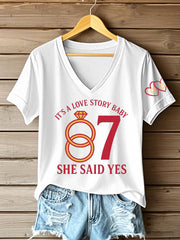 Women's Diva Engaged Era 8987 Karma Is The Guy Print T-Shirt