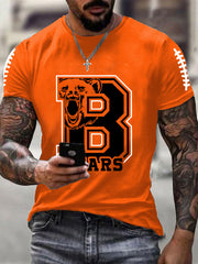 Men's Football Fans Lovers Gameday Casual Short Sleeve T-shirt