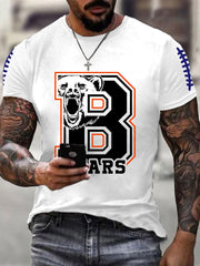 Men's Football Fans Lovers Gameday Casual Short Sleeve T-shirt