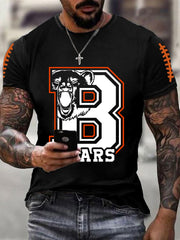 Men's Football Fans Lovers Gameday Casual Short Sleeve T-shirt