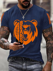 Men's Football Fans Lovers Gameday Casual Short Sleeve T-shirt