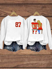 Women's Taylor Swift and Travis Kelce  Engagement Regular Sweatshirt