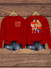 Women's Taylor Swift and Travis Kelce  Engagement Regular Sweatshirt