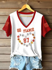 Women's Taylor Swift and Travis Kelce  Engagement short-sleeved T-shirt