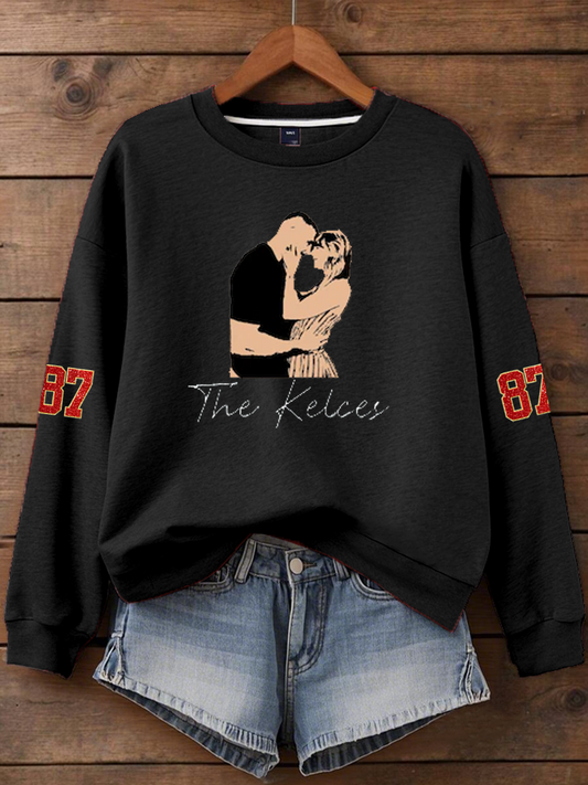 Women's Taylor Swift and Travis Kelce  Engagement Regular Sweatshirt