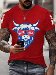 Men's Football Fans Lovers Gameday Casual Tee