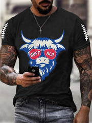 Men's Football Fans Lovers Gameday Casual Tee