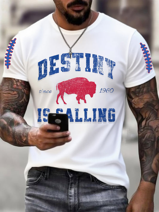 Men's Football Fans Lovers Gameday Casual Tee
