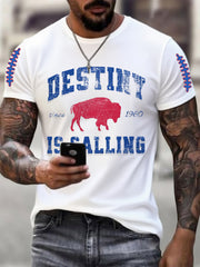 Men's Football Fans Lovers Gameday Casual Tee