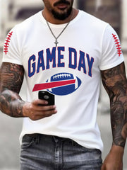 Men's Football Fans Lovers Gameday Casual Tee