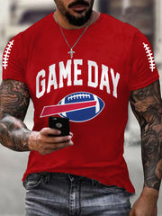 Men's Football Fans Lovers Gameday Casual Tee