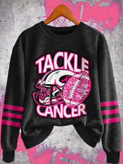 Women's Tackle Breast Cancer Football Gameday Breast Cancer Awareness Support Sweatshirt