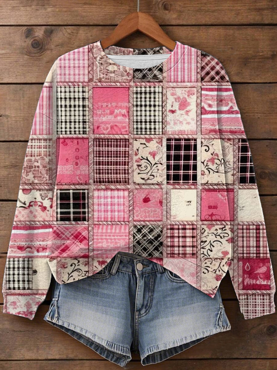 Women's Breast Cancer Print Sweatshirt