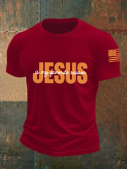 Men's Jesus Is My Favorie Season Short-sleeved T-shirt