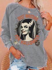 Women's Just Waiting For Halloween Casual Sweatshirt
